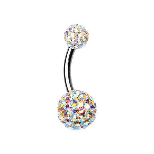 Classic Multi-Sprinkle Dot Belly Button Ring Navel Ring Impulse Piercings Aurora Borealis