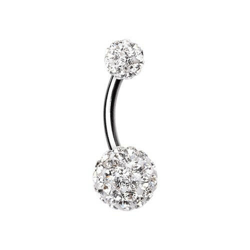 Classic Multi-Sprinkle Dot Belly Button Ring Navel Ring Impulse Piercings Clear