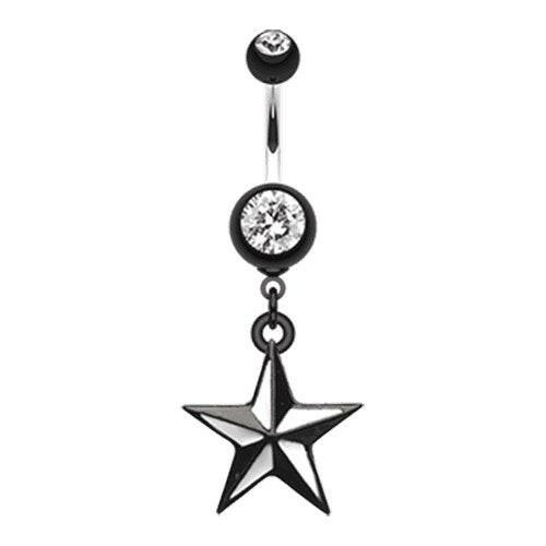 Classic Nautical Star Belly Button Ring Navel Ring Impulse Piercings