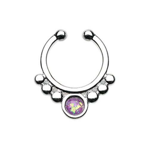 Classic Opal Grandiose Fake Septum Clip-On Ring Fake Septum Ring Impulse Piercings