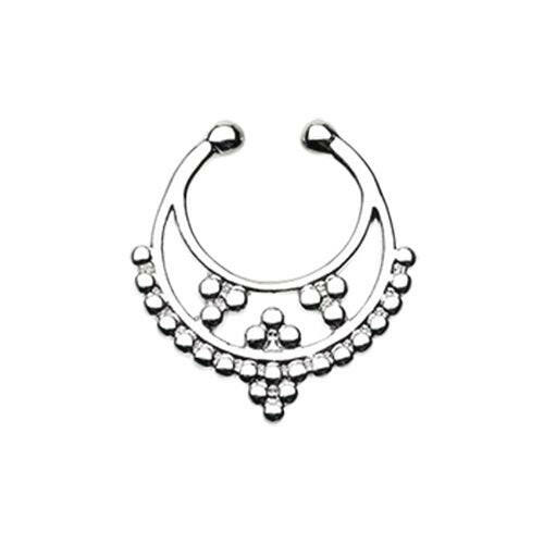 Classic Royal Filigree Fake Septum Clip-On Ring Fake Septum Ring Impulse Piercings