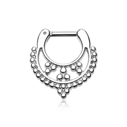 Classic Royal Filigree Septum Clicker Septum Ring Impulse Piercings 16 GA (1.2mm) 1/4" (6mm)