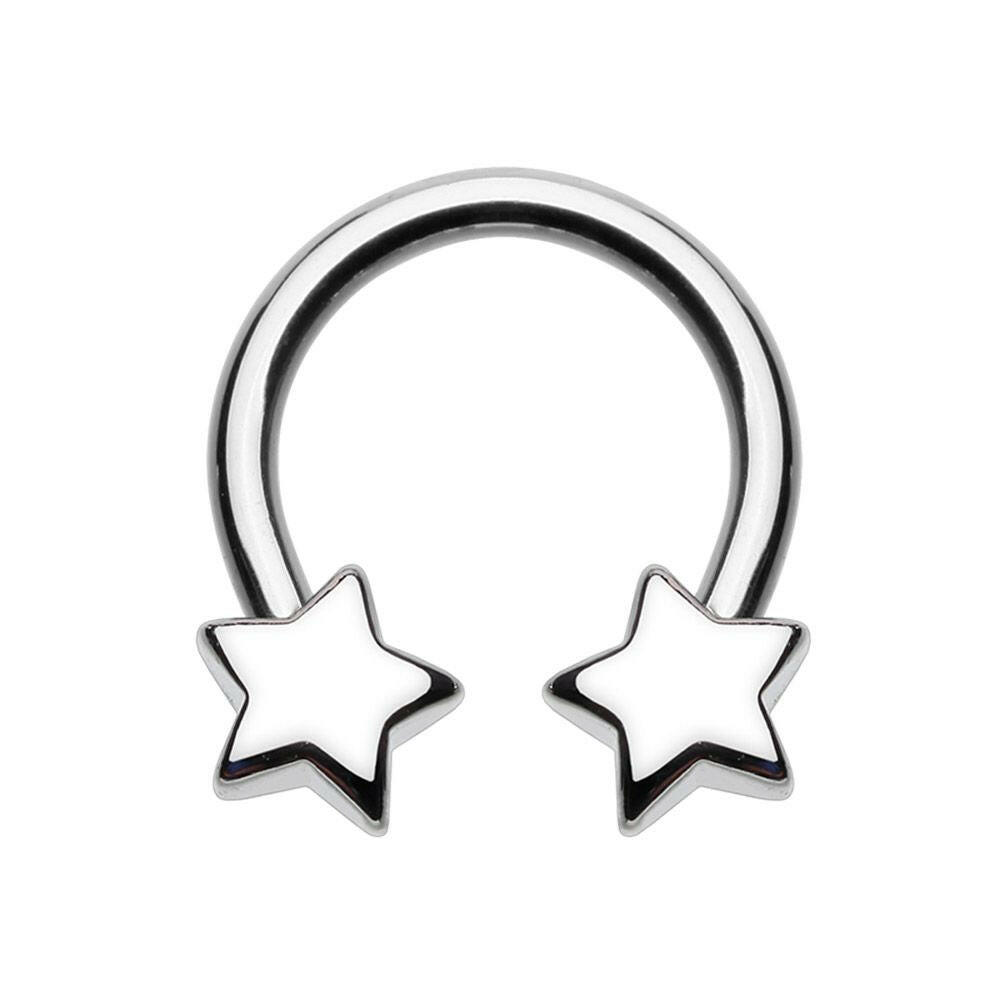 Classic Star Horseshoe Circular Barbell Circular Barbell Impulse Piercings 16 GA (1.2mm)