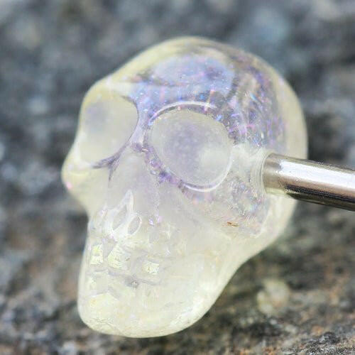 Clear Resin Skull Nipple Bar Nipple Ring Impulse Piercings