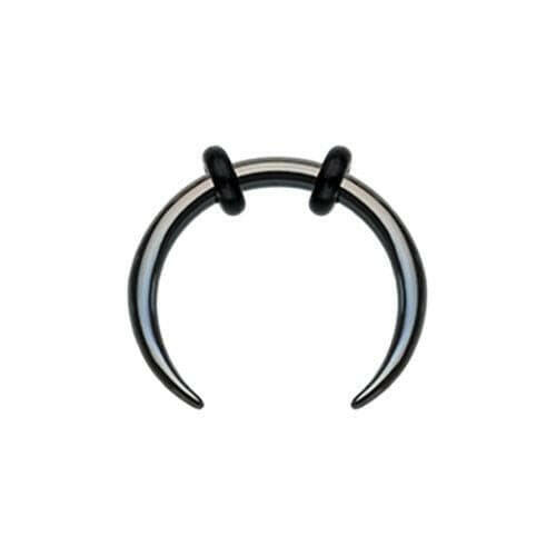 Colored Basic Steel Pincher Septum Ring Septum Ring Impulse Piercings 16 GA (1.2mm) 11/32" (9mm) Black