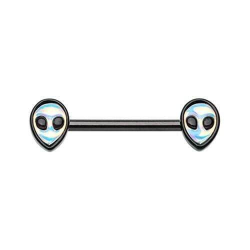 Colored Out of this World Alien Nipple Barbell Ring Nipple Ring Impulse Piercings