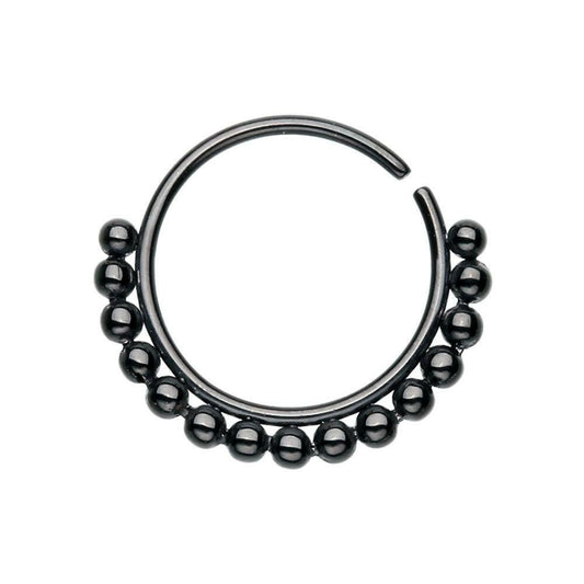 Colorline Bali Ball Steel Bendable Nose Hoop Nose Ring Impulse Piercings 5/16" (8mm) Black