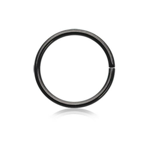 Colorline Basic Steel Bendable Nose Hoop Nose Ring Impulse Piercings 20 gauge (0.8mm) 1/4" (6mm) Black