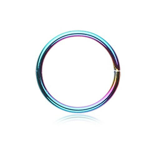 Colorline Basic Steel Bendable Nose Hoop Nose Ring Impulse Piercings 20 gauge (0.8mm) 1/4" (6mm) Rainbow