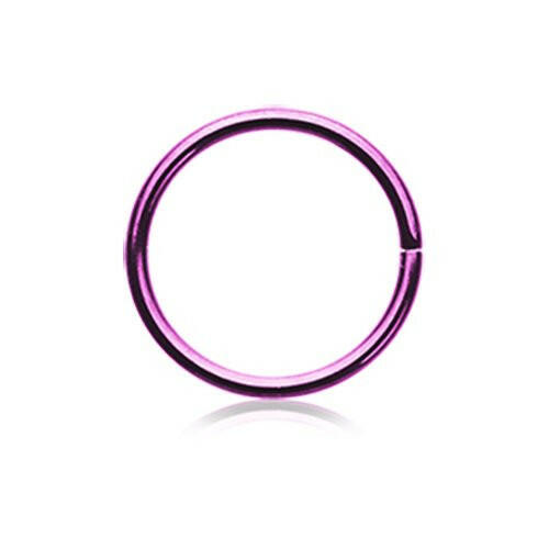 Colorline Basic Steel Bendable Nose Hoop Nose Ring Impulse Piercings 20 gauge (0.8mm) 1/4" (6mm) Purple