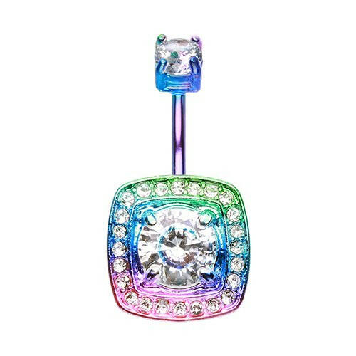 Colorline Grand Essentia Cubic Zirconia Belly Button Ring Navel Ring Impulse Piercings