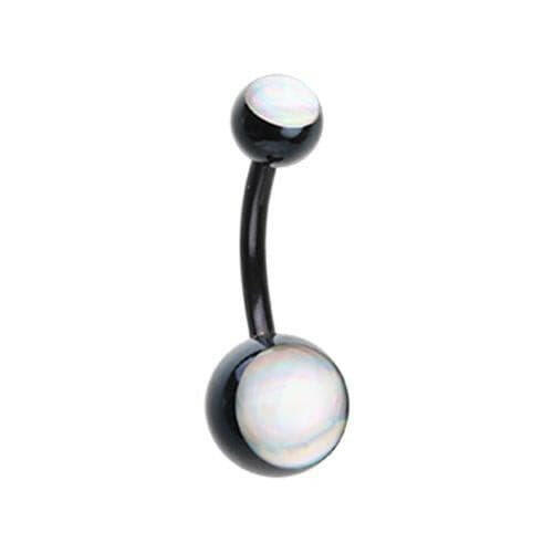 Colorline Hologram Sparkle Steel Belly Button Ring Navel Ring Impulse Piercings