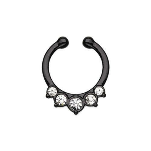 Colorline Multi-Gem Precia Fake Septum Clip-On Ring Fake Septum Ring Impulse Piercings