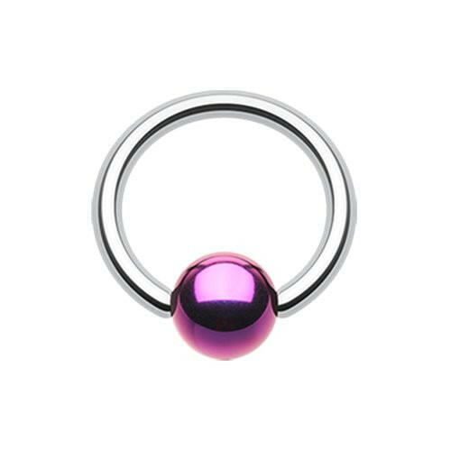 Colorline PVD Ball Ends Steel Captive Bead Ring Captive Bead Impulse Piercings 5/16" (8mm) 5/32" (4mm) Purple