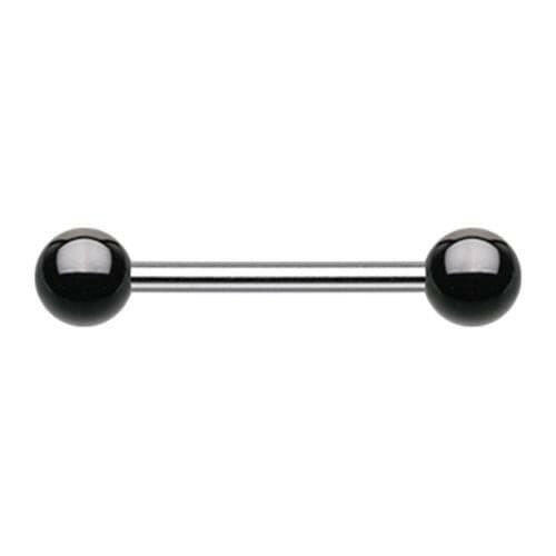 Colorline PVD Ball Top Steel Nipple Barbell Nipple Ring Impulse Piercings 3/16" (5mm) Black