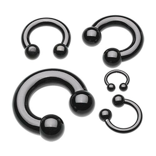 Colorline PVD Basic Horseshoe Circular Barbell Circular Barbell Impulse Piercings 18 GA (1mm) 5/16" (8mm) 1/8" (3mm)