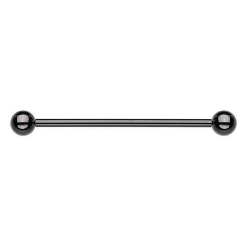 Colorline PVD Basic Industrial Barbell Industrial Barbell Impulse Piercings 1-1/4" (32mm) Black