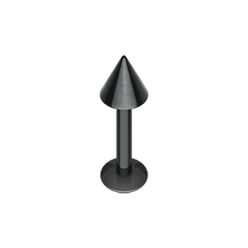 Colorline PVD Basic Steel Spike Labret Labret Impulse Piercings 5/16" (8mm) 1/8" (3mm) Black