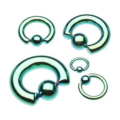 Colorline PVD Steel Captive Bead Ring Captive Bead Impulse Piercings 20 GA (0.8mm) 5/16" (8mm) 1/8" (3mm)