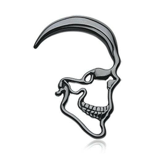 Colorline Skull Ray Ear Gauge Hanger Tapers Impulse Piercings 14 GA (1.6mm)