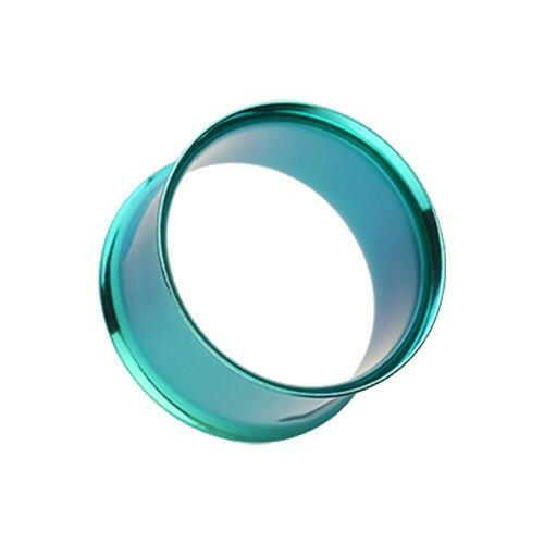 Colorline Steel Double Flared Ear Gauge Tunnel Plug Earrings Plug Earrings Impulse Piercings 10 GA (2.4mm) Green