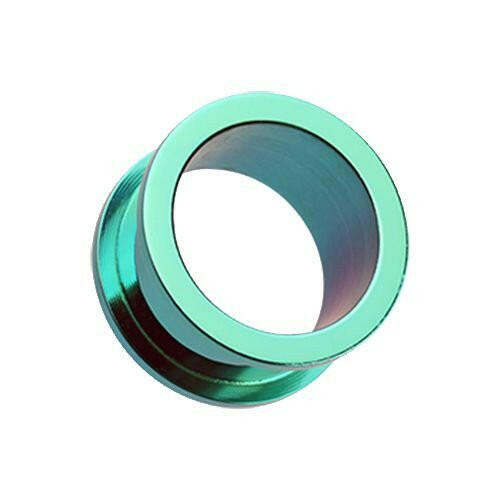 Colorline Steel Screw-Fit Ear Gauge Tunnel Plug Earrings Plug Earrings Impulse Piercings 10 GA (2.4mm) Green