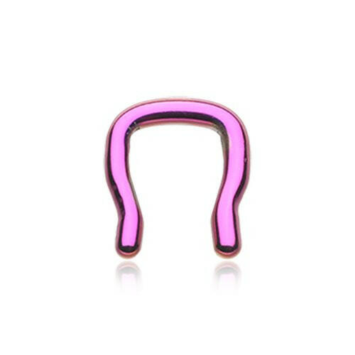 Colorline Steel Septum Ring Septum Ring Impulse Piercings 16 GA (1.2mm) Purple