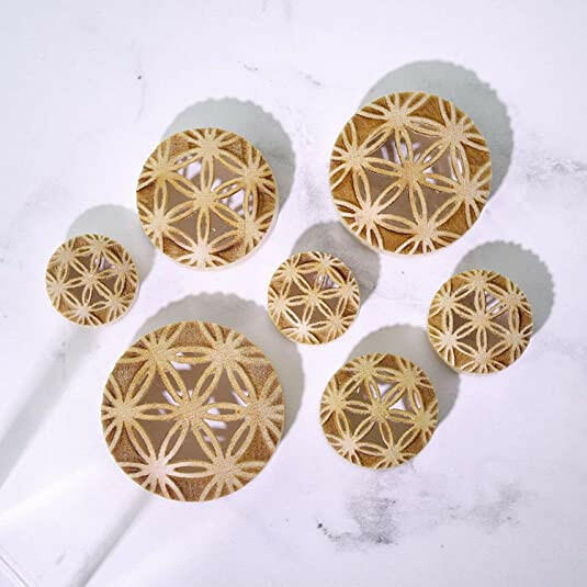 Crocodile Wood Flower of Life Center Cut Out Saddle Fit Organic Plug Tunnels Plugs Impulse Piercings