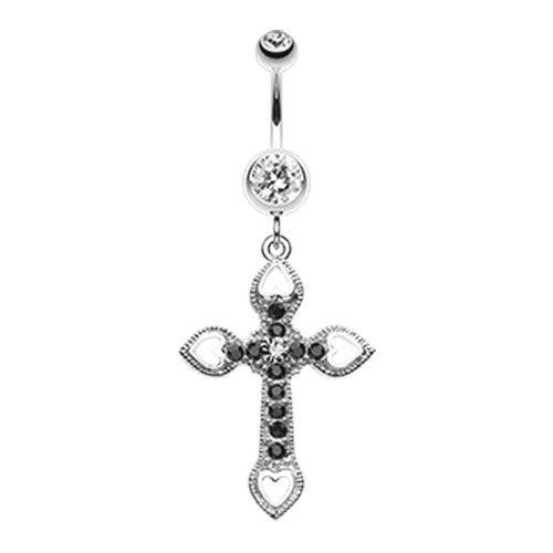 Cross Hearts Belly Button Ring Navel Ring Impulse Piercings