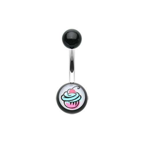 Cupcake Delight Acrylic Belly Button Ring Navel Ring Impulse Piercings