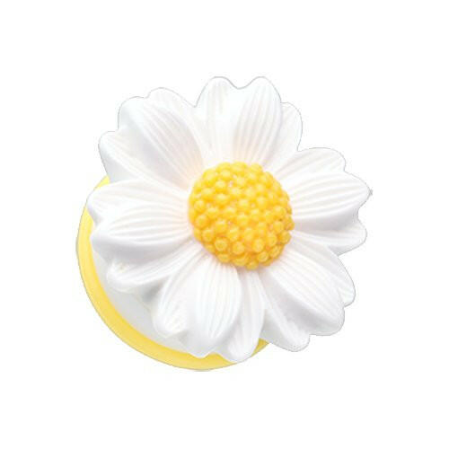 Cutesy Daisy Flower Single Flared Ear Gauge Plug Earrings Plug Earrings Impulse Piercings 6 GA (4mm) White/Yellow