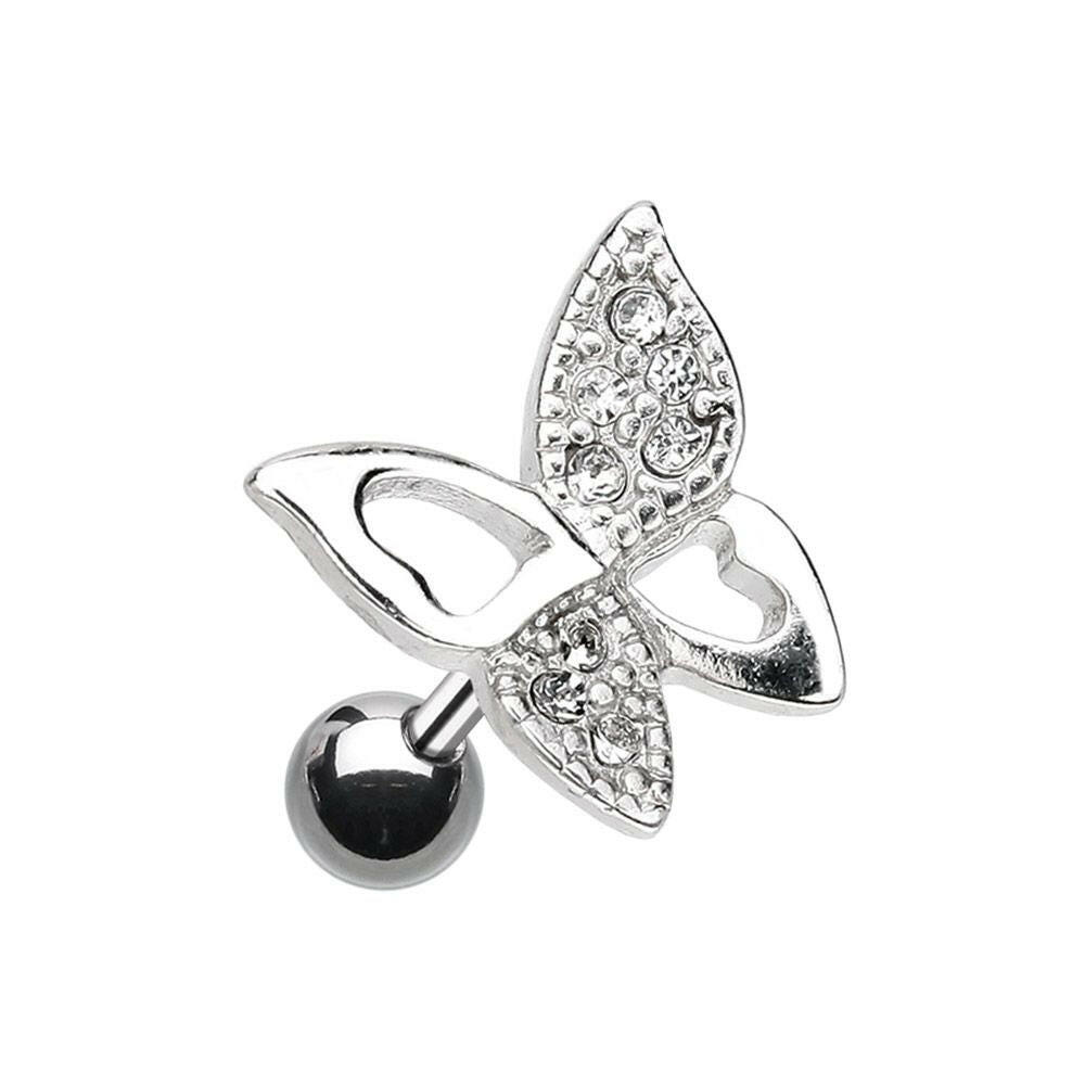 Dainty Butterfly Cartilage Tragus Earring Cartilage Earring Impulse Piercings