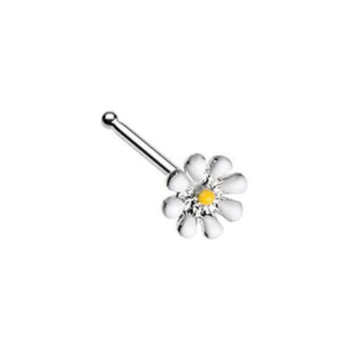 Dainty Daisy Enamel Nose Stud Ring Nose Ring Impulse Piercings