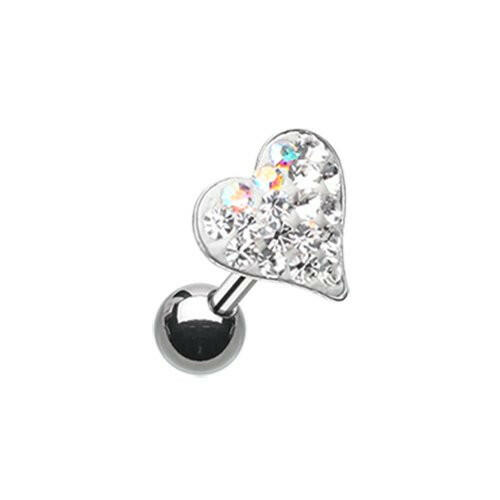 Dainty Heart Multi-Sprinkle Dot Multi-Gem Cartilage Tragus Earring Cartilage Earring Impulse Piercings Clear