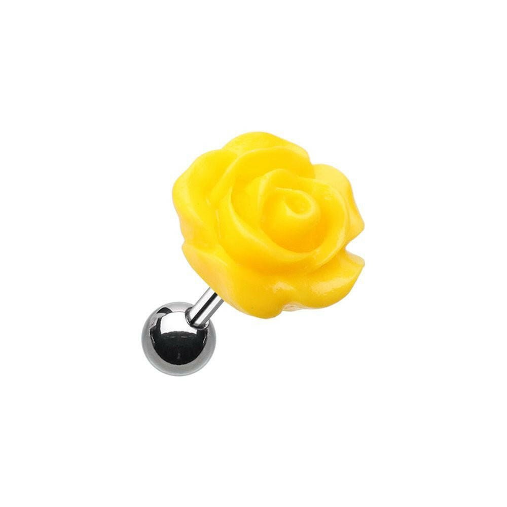 Dainty Rose Cartilage Tragus Earring Cartilage Earring Impulse Piercings Yellow