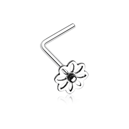 Daisy Breeze Flower L-Shaped Nose Ring Nose Ring Impulse Piercings