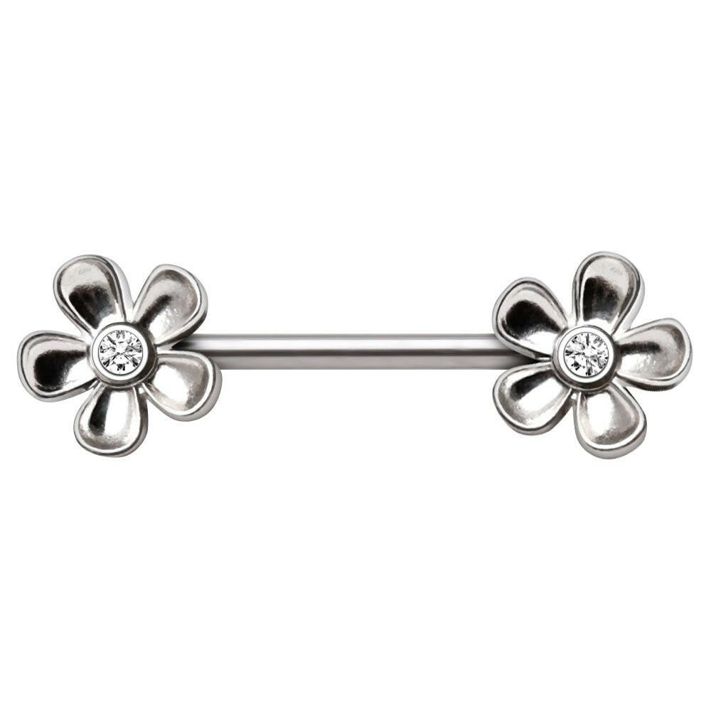 Daisy Flower Nipple Bar Nipple Ring Impulse Piercings