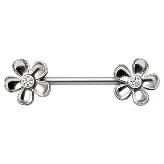 Daisy Flower Nipple Bar Nipple Ring Impulse Piercings