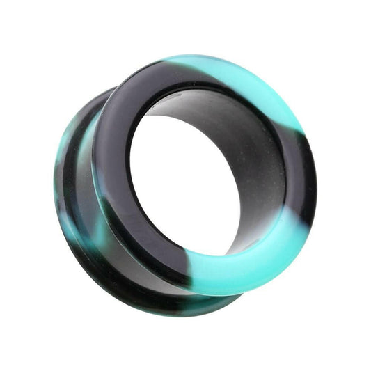 Dark Galaxy Flexible Silicone Double Flared Ear Gauge Tunnel Plug Plug Earrings Impulse Piercings 2 GA (6.5mm)