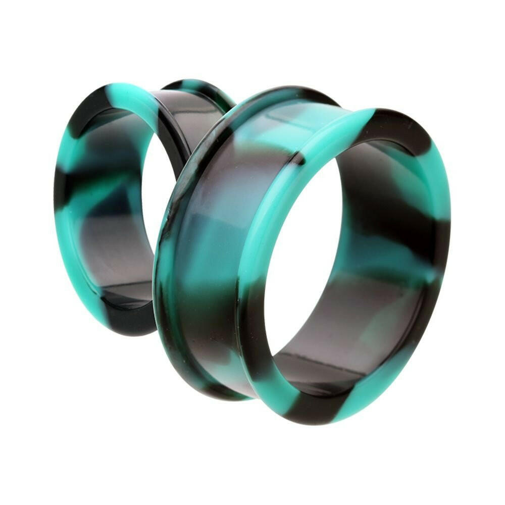 Dark Galaxy Supersize Flexible Silicone Double Flared Ear Gauge Tunnel Plug Plugs Impulse Piercings 1-1/8" (29mm)