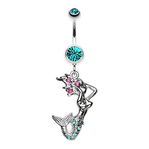 Dazzling Mermaid Belly Button Ring Navel Ring Impulse Piercings