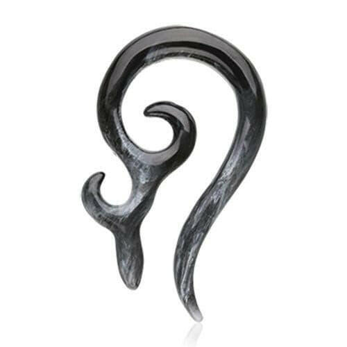 Devil's Horn Acrylic Ear Gauge Spiral Hanging Taper Tapers Impulse Piercings