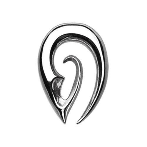 Devious Steel Fang Ear Gauge Spiral Hanging Taper Tapers Impulse Piercings 14 GA (1.6mm)