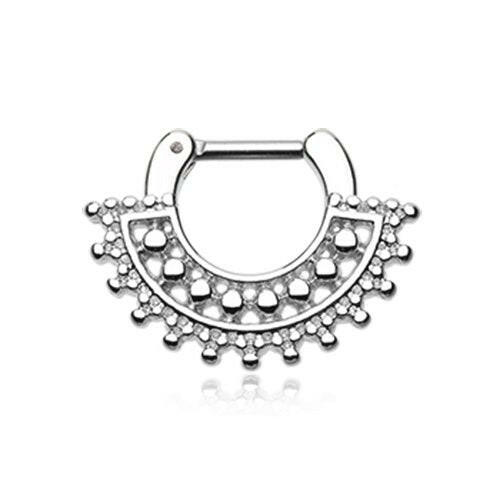 Divine Filigree Septum Clicker Septum Ring Impulse Piercings 16 GA (1.2mm) 1/4" (6mm)