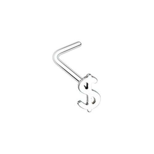 Dollar Money Sign L-Shape Nose Ring Nose Ring Impulse Piercings