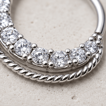 Double Jeweled Seamless Ring - Skin Metals