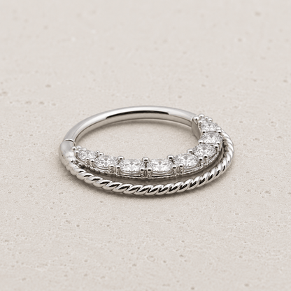 Double Jeweled Seamless Ring - Skin Metals