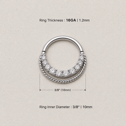 Double Jeweled Seamless Ring - Skin Metals