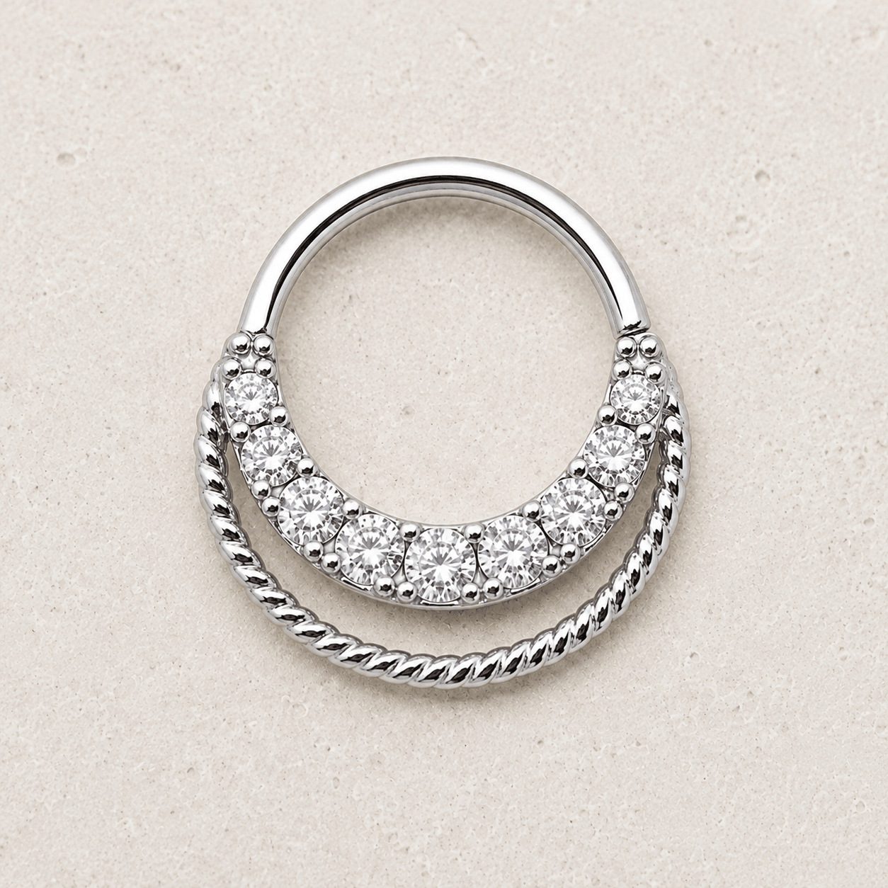 Double Jeweled Seamless Ring - Skin Metals