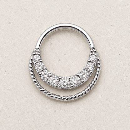 Double Jeweled Seamless Ring - Skin Metals